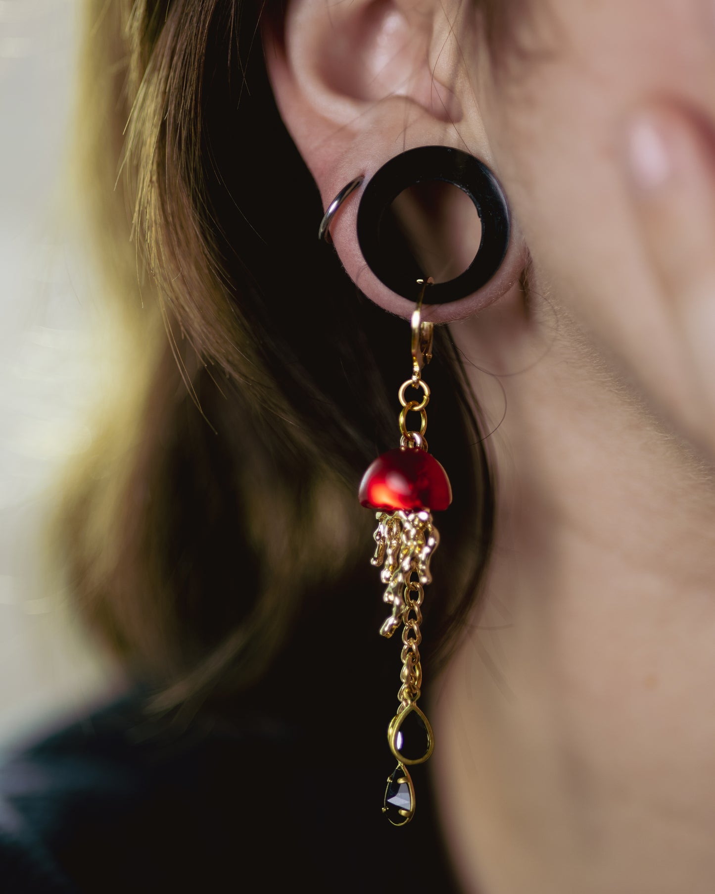 Blood Moon Jellies Earrings