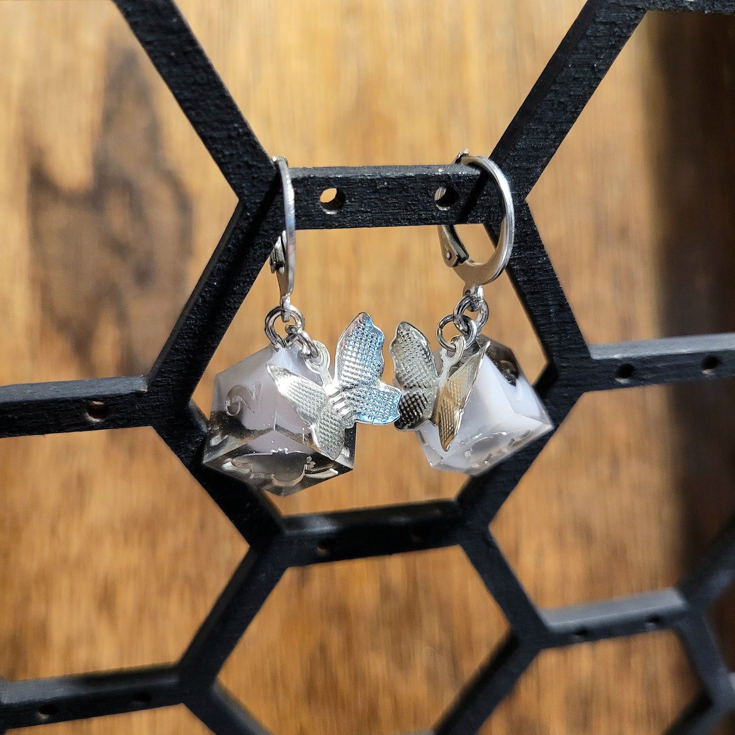 Flutter Along Dice Earrings