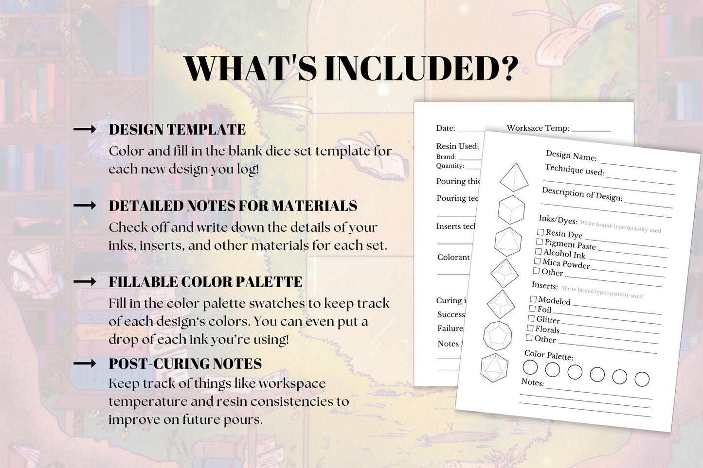 Dice Maker's Notes - Printable Digital Download