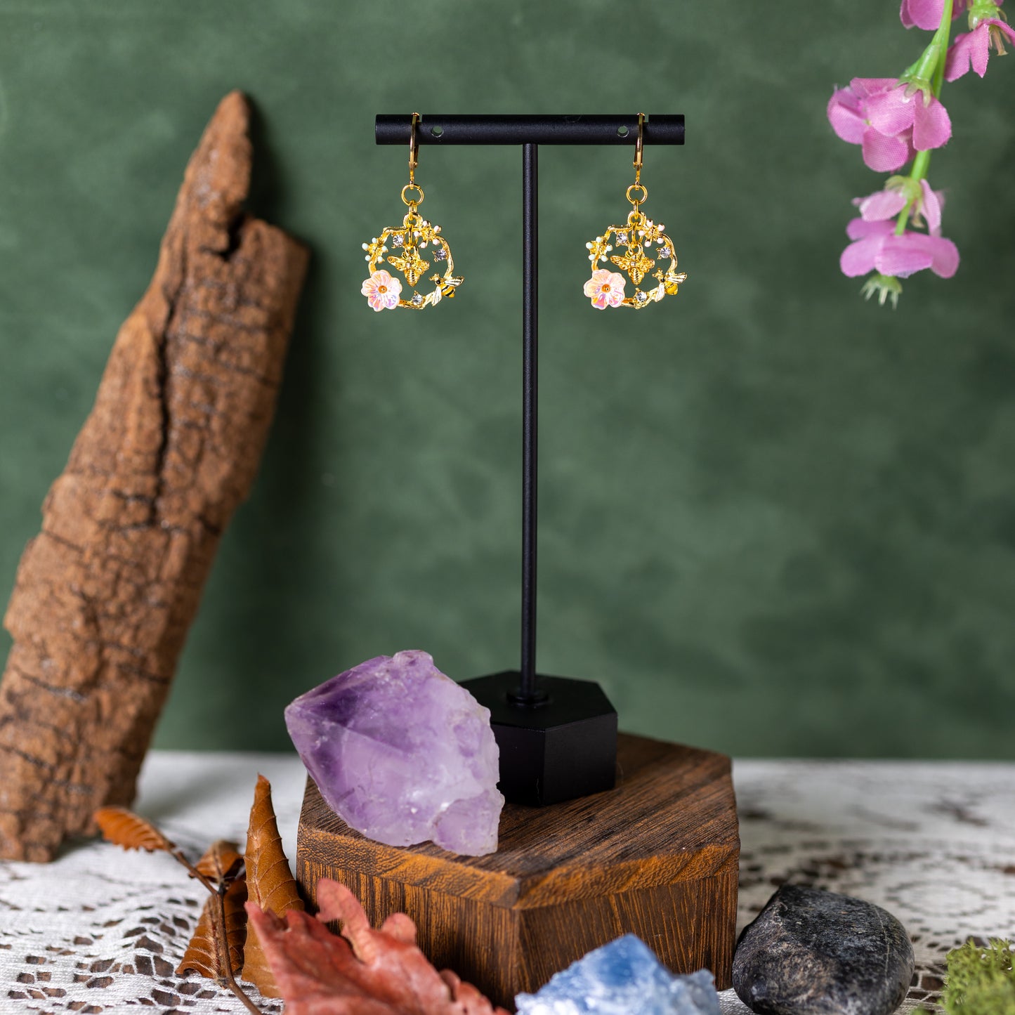 Bee's Blessing (Pink) Earrings