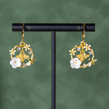Bee's Blessing (White) Earrings