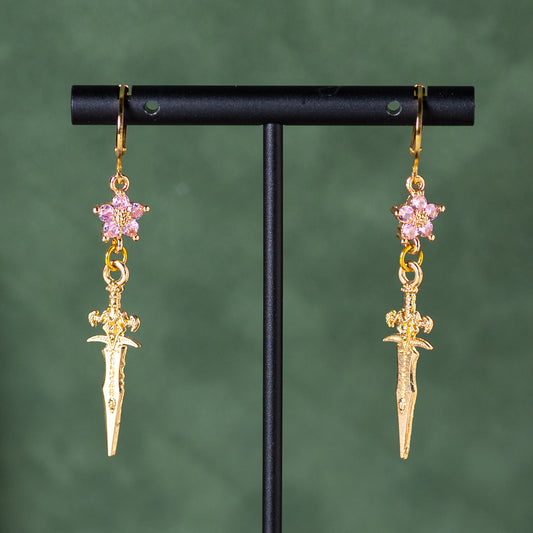 Sacred Blade (Rose) Earrings