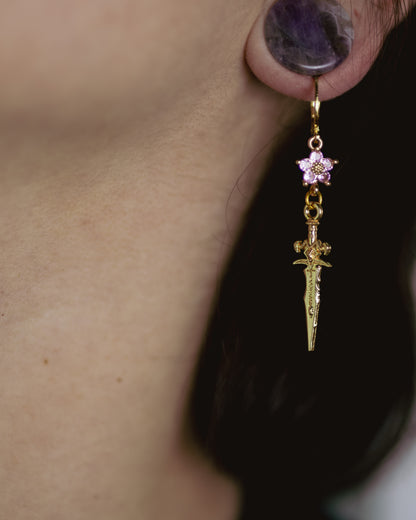 Sacred Blade (Rose) Earrings