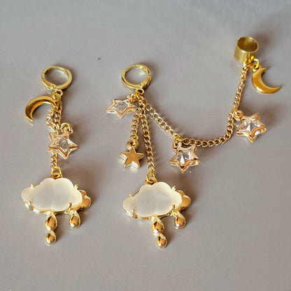 Raining at Dusk Ear Cuff Earrings