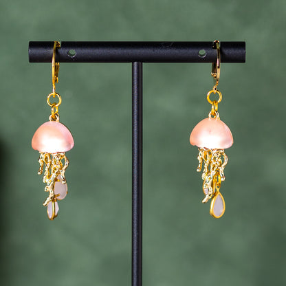Pink Moon Jellies Earrings