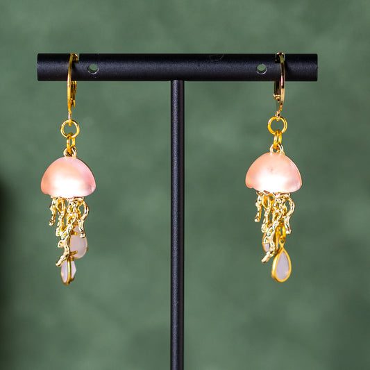 Pink Moon Jellies Earrings