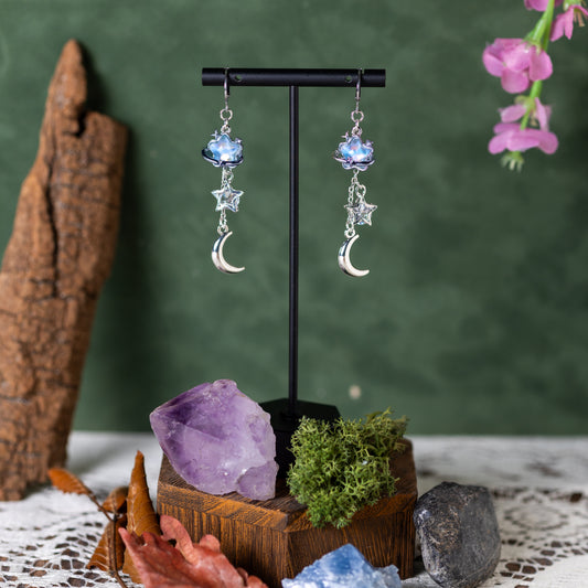 Powder Blue Starfall Earrings