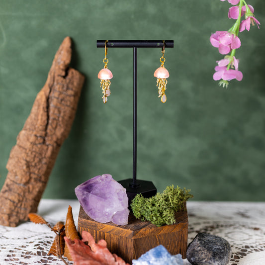 Pink Moon Jellies Earrings
