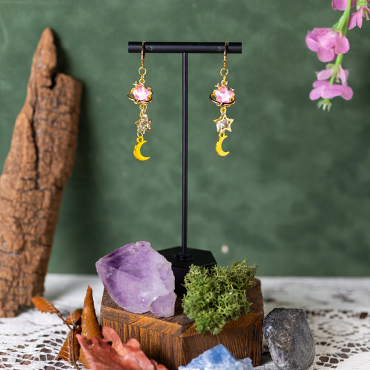 Powder Pink Starfall Earrings