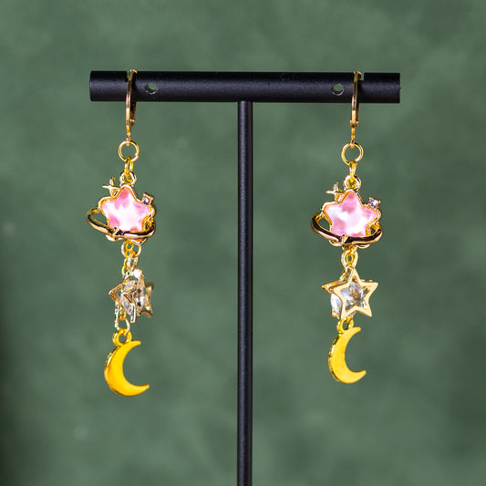 Powder Pink Starfall Earrings