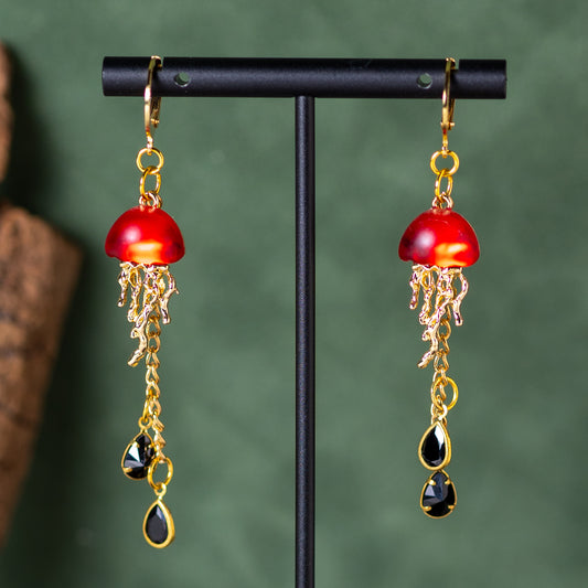Blood Moon Jellies Earrings