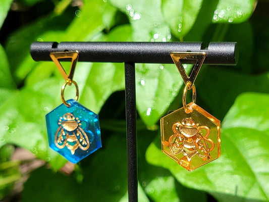 Solar Hive Coin Dice Earrings